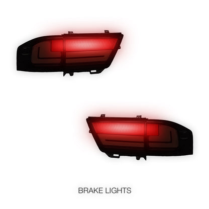 Toyota LandCruiser 200 Series (2015 - 2020) Black Sequential Full LED Tail Lights LH + RH