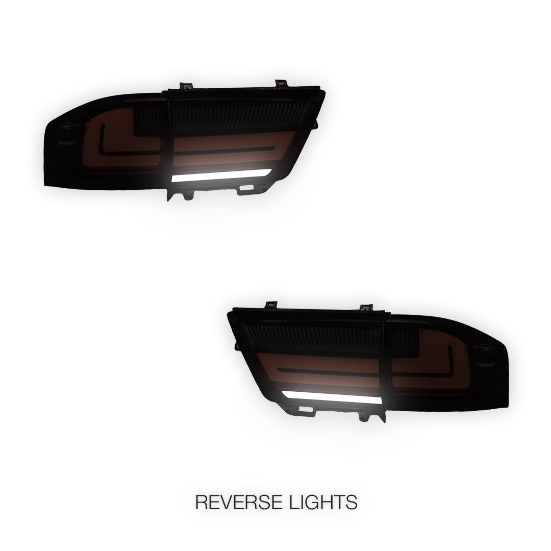 Toyota LandCruiser 200 Series (2015 - 2020) Black Sequential Full LED Tail Lights LH + RH
