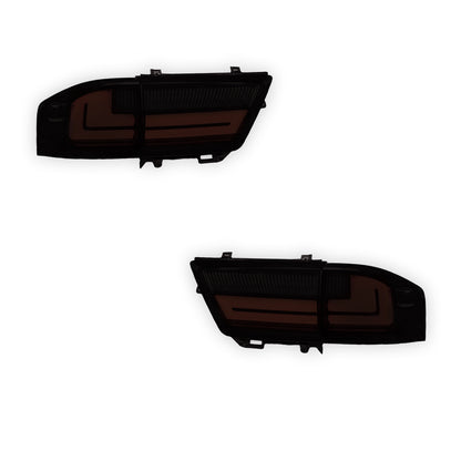 Toyota LandCruiser 200 Series (2015 - 2020) Black Sequential Full LED Tail Lights LH + RH