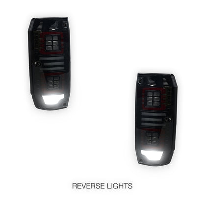 Toyota LandCruiser 76 Series (2007 - 2025) Smoked Sequential Full LED Tail Lights LH + RH