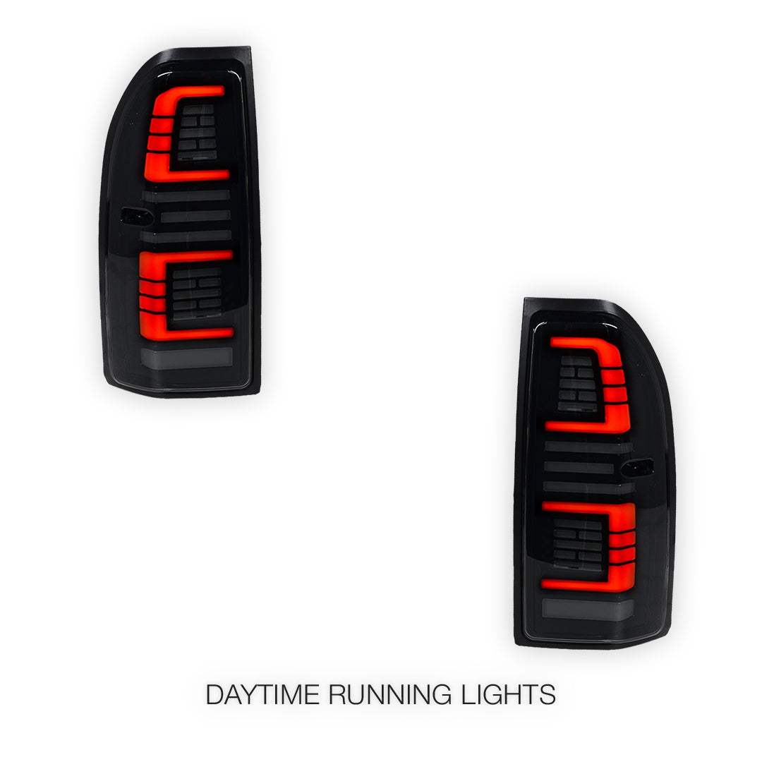 Toyota LandCruiser Prado 90 / 95 Series (1997 - 2002) Smoked Sequential Full LED Tail Lights LH + RH