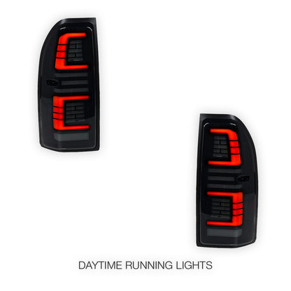 Toyota LandCruiser Prado 90 / 95 Series (1997 - 2002) Smoked Sequential Full LED Tail Lights LH + RH