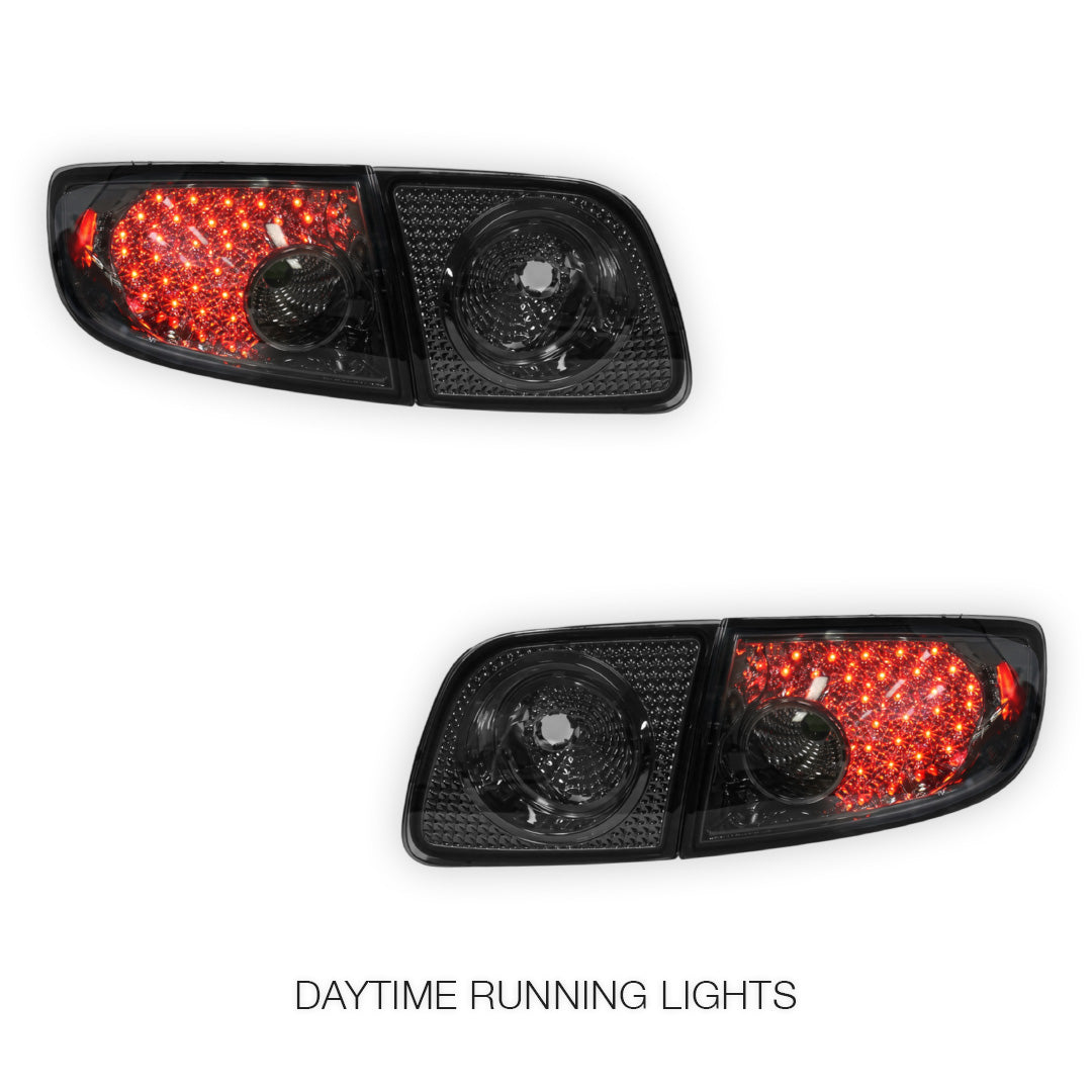 Mazda 3 BK (2003 - 2009) Smoked LED Tail Lights LH + RH