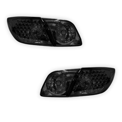 Mazda 3 BK (2003 - 2009) Smoked LED Tail Lights LH + RH