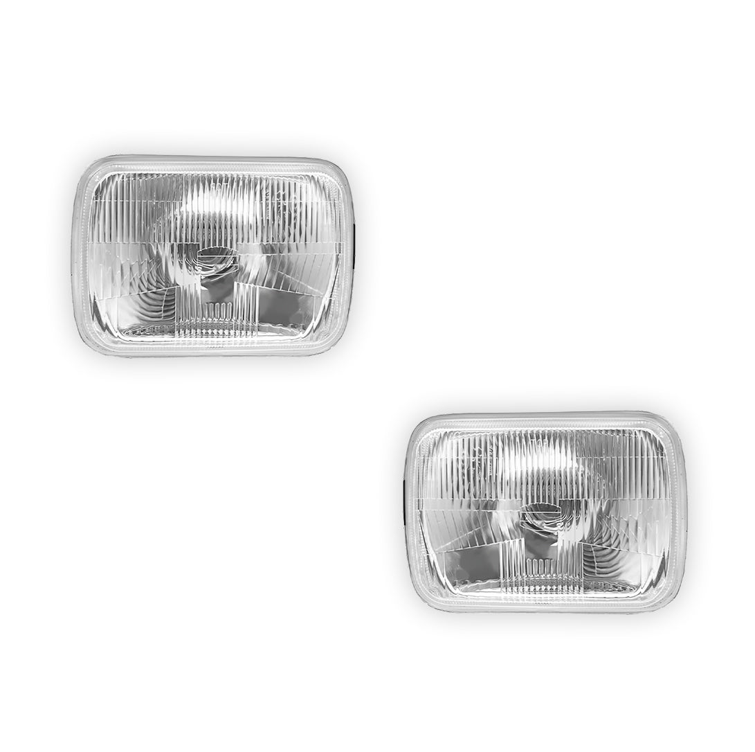 Nissan Navara D21 (1986 - 1997) Headlights with H4 Globe Glass Lens LH + RH