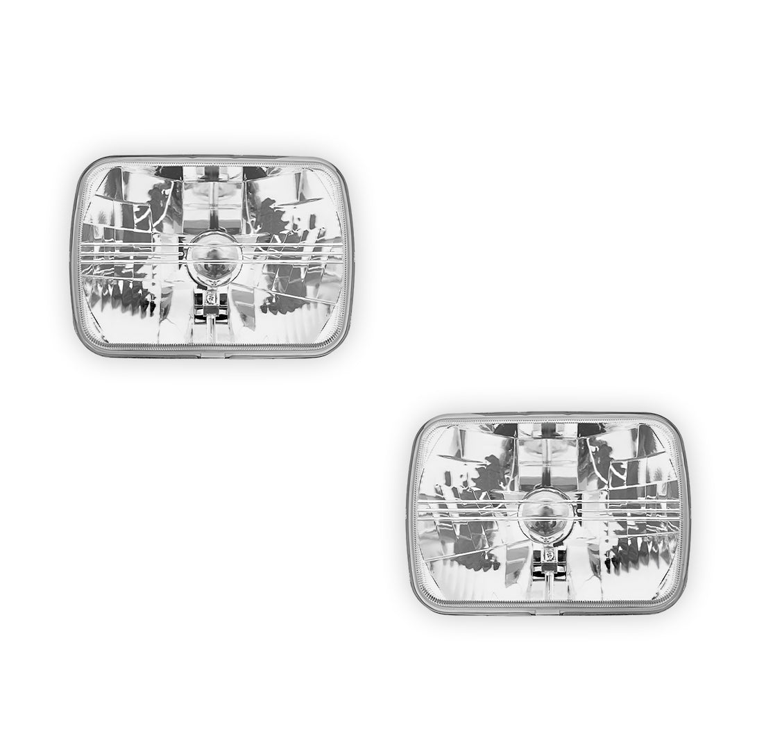 Nissan Navara D21 (1986 - 1997) Headlights with H4 Globe Glass Lens LH + RH