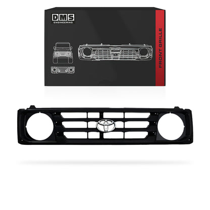 Toyota LandCruiser 78 / 79 Series (1999 - 2007) Black and Chrome Grille