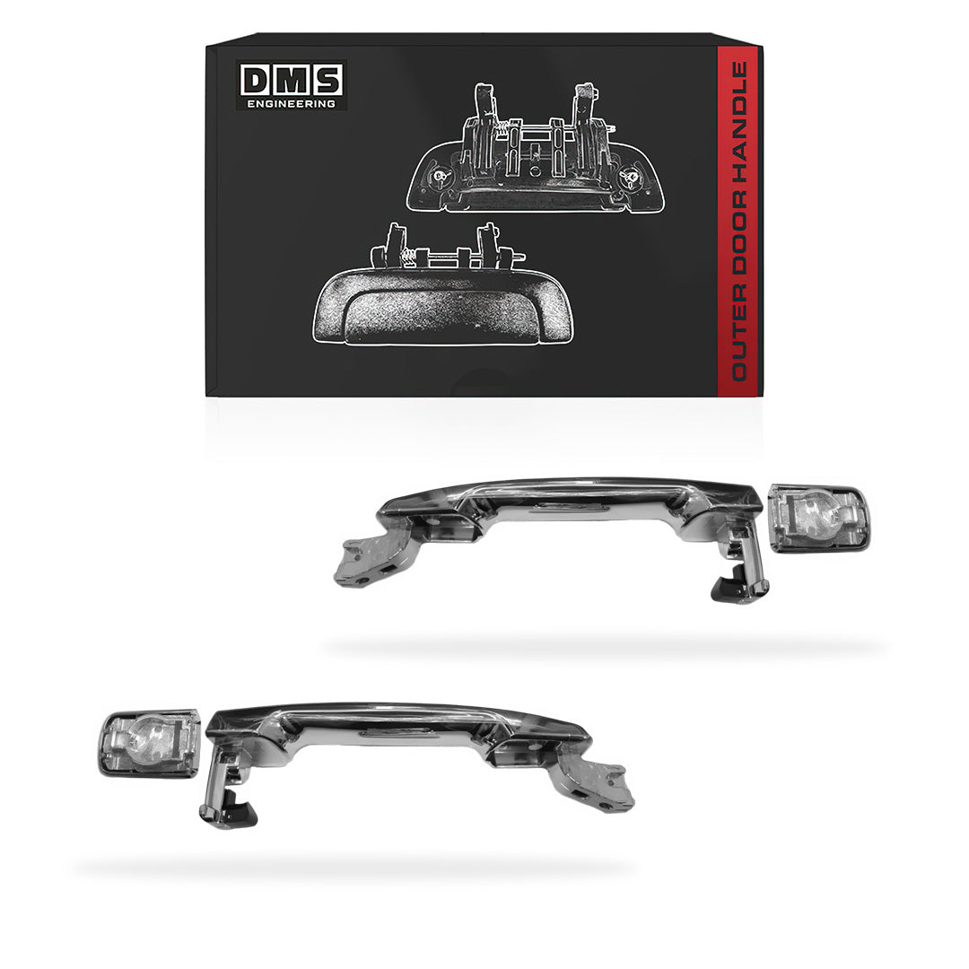 Nissan Navara D40 (2005 - 2015) All Chrome Outer Door Handles With Key Hole LH + RH