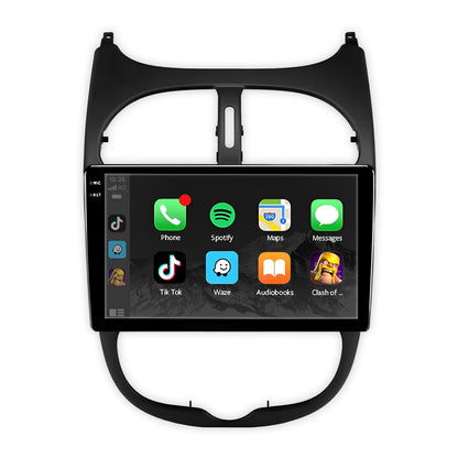Peugeot 206 (1998 - 2012) 9" Wireless Android 16 Head Unit for Apple CarPlay / Android Auto