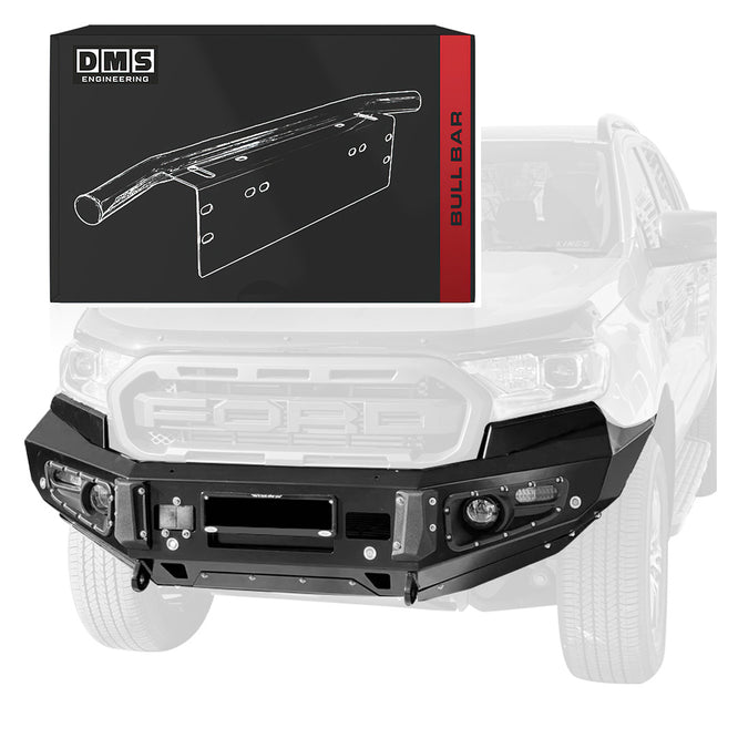 Ford Ranger PK MK2 / MK3 (2015 - 2021) Steel Bull Bar + LED Lights