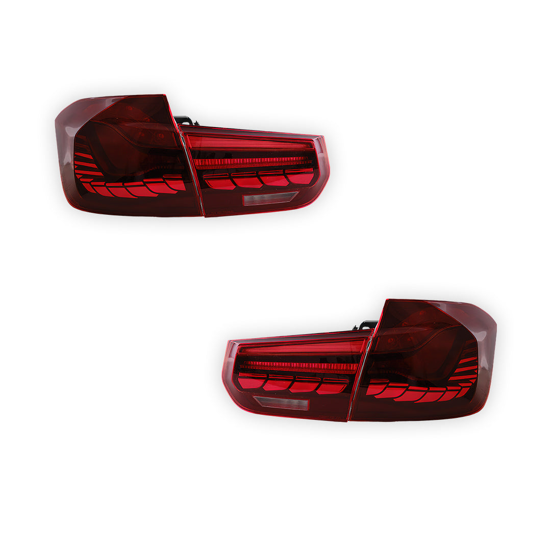 BMW 3-Series F30 / F80 / M3 (2012 - 2019) GTS Style Sequential Red LED Tail Lights LH + RH