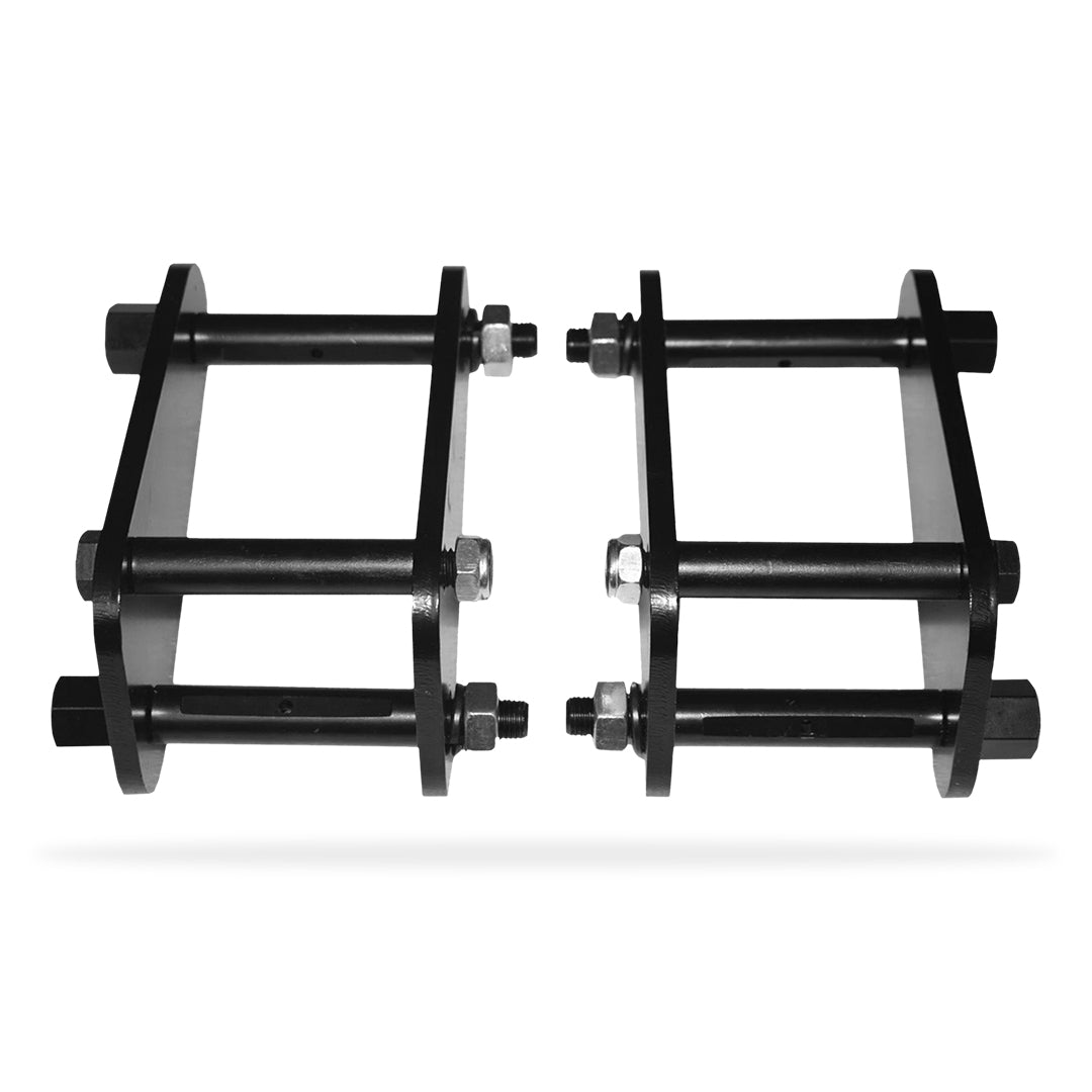 Greasable Extended Front + Rear Shackles for Toyota LandCruiser 75 Series