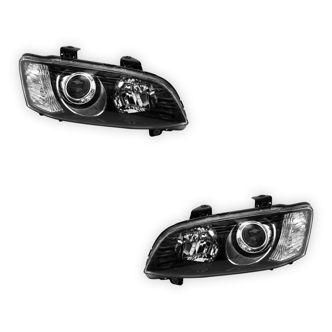 Holden Commodore VE Series 2 (2010 - 2013) BLACK Series Projector OEM Style Headlights LH + RH