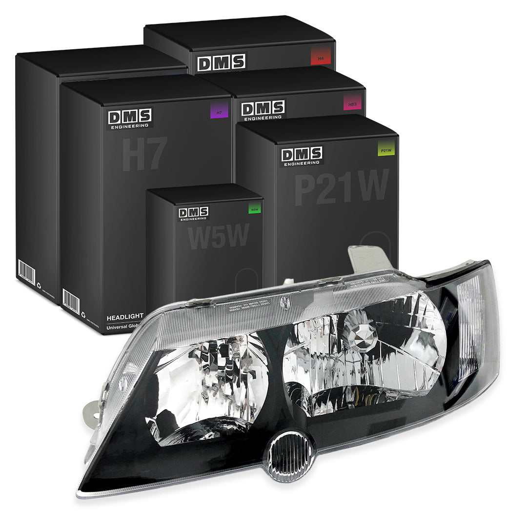 Holden Commodore VY (2002 - 2004) Black OEM Style Headlights LH + RH