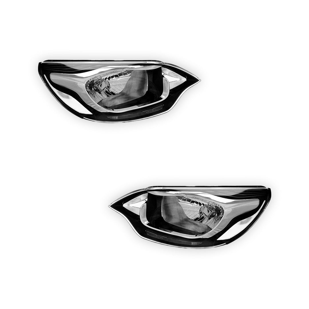 Kia Rio UB (2012 - 2017) Black Halogen OEM Style Headlights LH + RH