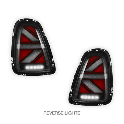 Mini Cooper R56 / R57 / R58 / R59 (2007 - 2015) Sequential Clear Red LED Tail Lights LH + RH