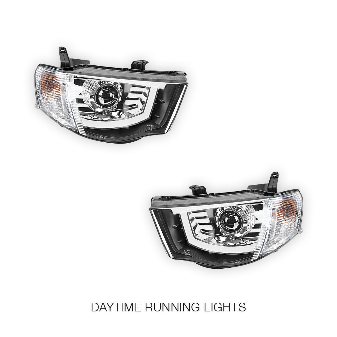 Mitsubishi Triton MN Ute (2009 - 2015) LED Projector Headlights LH + RH