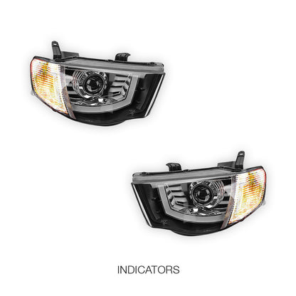 Mitsubishi Triton MN Ute (2009 - 2015) LED Projector Headlights LH + RH