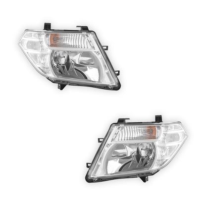 Nissan Navara D40 (2005 - 2015) Clear / Amber OEM Style Headlights LH + RH