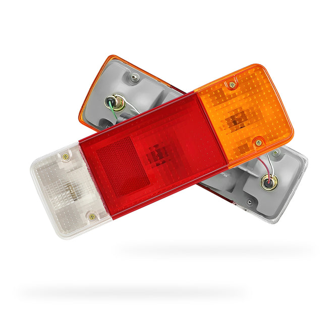 Toyota HiLux 2WD / 4WD (1988 - 2005) Round Plug Tray OEM Style Tail Lights LH + RH