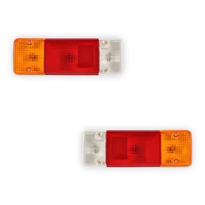 Toyota HiLux 2WD / 4WD (1988 - 2005) Round Plug Tray OEM Style Tail Lights LH + RH