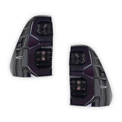 Toyota HiLux GUN126 / GUN136 (2020 - 2025) Black LED Tail Lights LH + RH