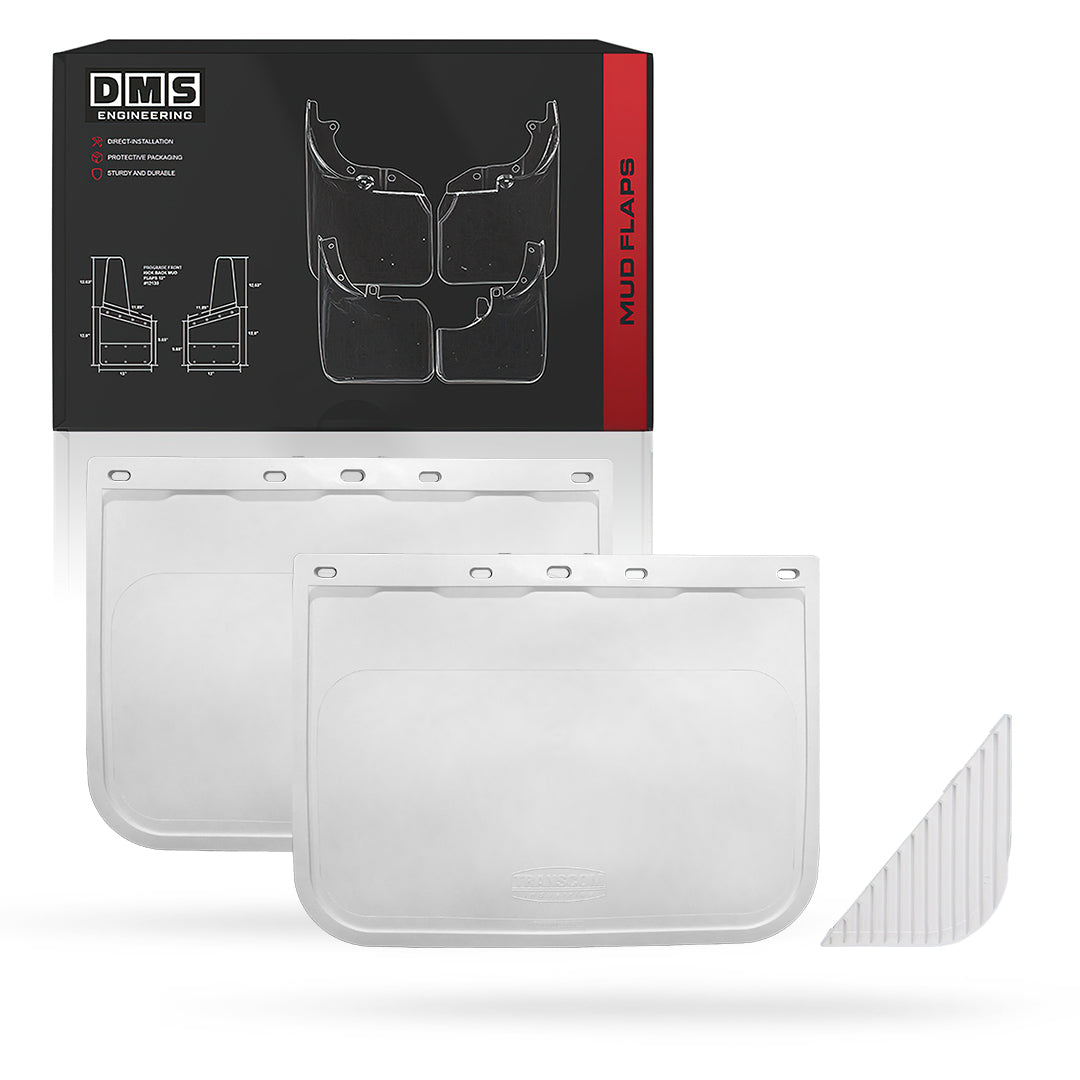 Universal Heavy Duty Truck White Anti Spray Mud Flaps