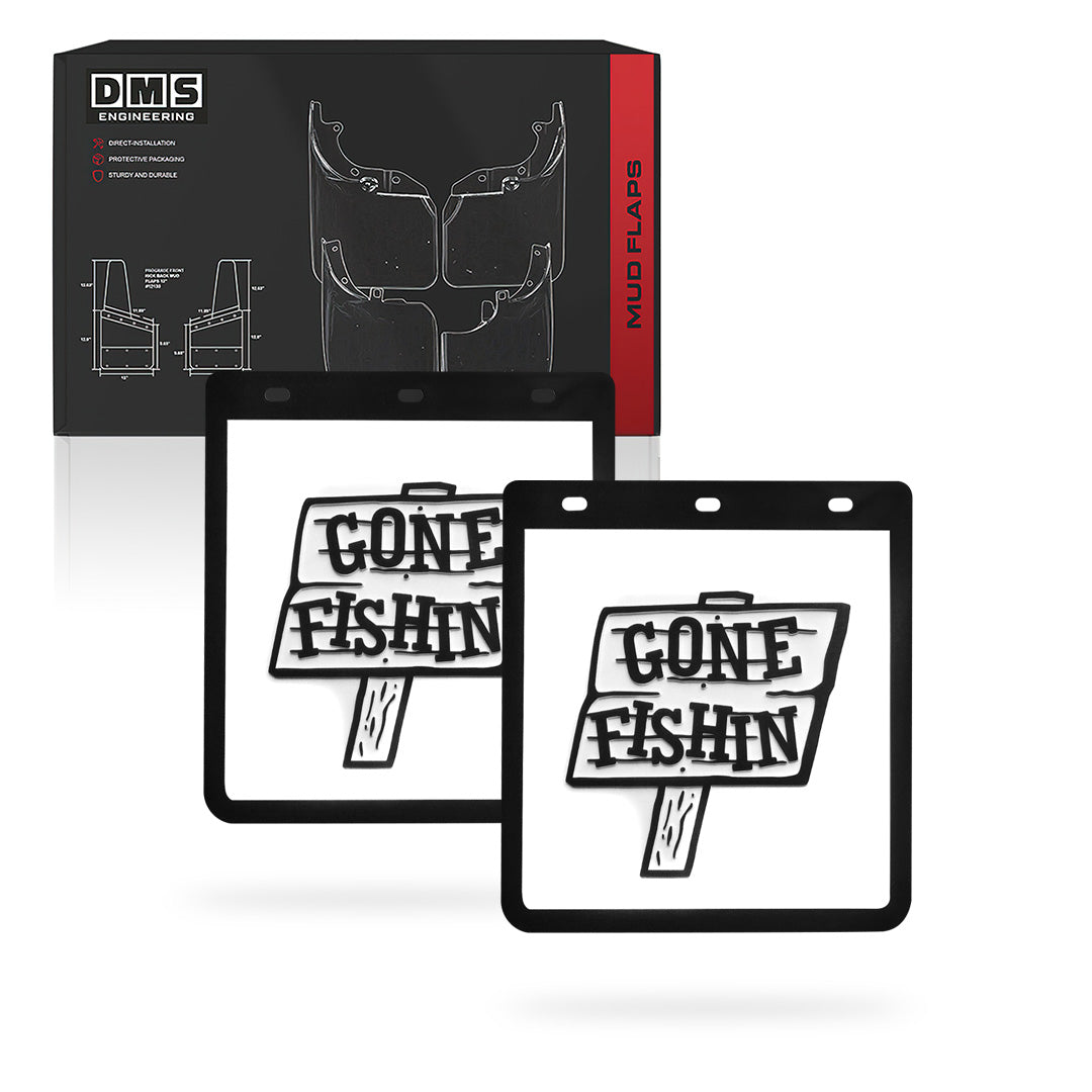 Universal Heavy Duty 4WD Ute & Trailer Gone Fishin Mud Flaps