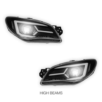 Subaru Impreza GD (2005 - 2007) Halogen Model LED DRL Projector Headlights LH + RH