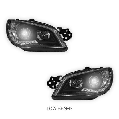 Subaru Impreza GD (2005 - 2007) Halogen Model LED DRL Projector Headlights LH + RH
