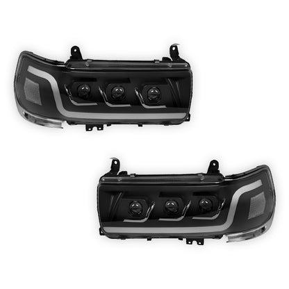 Toyota LandCruiser 80 Series (1990- 1997) LED DRL Projector Headlights LH + RH