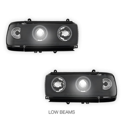 Toyota LandCruiser 80 Series (1990- 1997) LED DRL Projector Headlights LH + RH