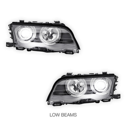 BMW 3 Series E46 Coupe (1999 - 2002) LED Angel-Eyes Projector Headlights LH + RH