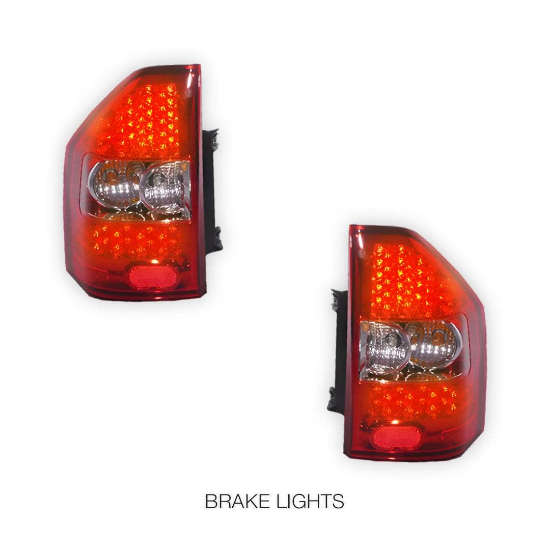 Mitsubishi Pajero NM / NP (2000 - 2006) Smoked Red LED Tail Lights LH + RH