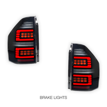 Mitsubishi Pajero NM / NP (2000 - 2006) Smoked Sequential Full LED Tail Lights LH + RH