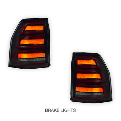Mitsubishi Pajero NS / NT / NW / NX (2007 - 2021) Smoked Black Sequential Full 3D LED Stripe Bar Tail Lights LH + RH