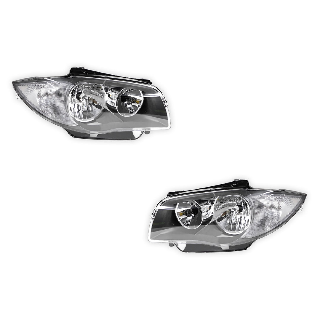 BMW 1 Series E82 / E87 / E88 (2007 - 2009) Halogen OEM Style Headlights LH + RH