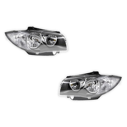 BMW 1 Series E82 / E87 / E88 (2007 - 2009) Halogen OEM Style Headlights LH + RH