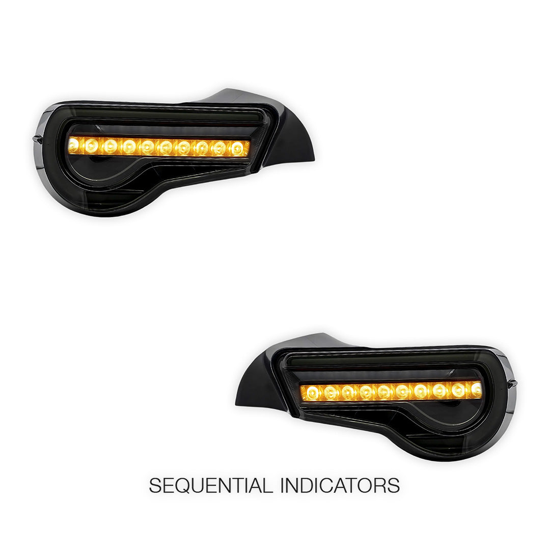 Toyota 86 / ZN6 1st Gen. (2012 - 2021) Valenti Sequential Full Smoked LED Tail Lights LH + RH