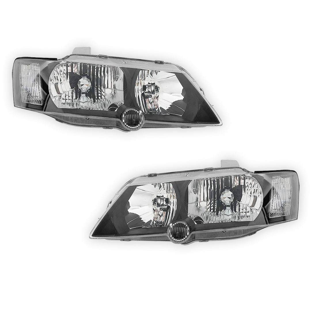 Holden Commodore VY (2002 - 2004) Black OEM Style Headlights LH + RH