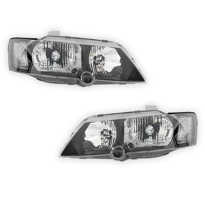 Holden Commodore VY (2002 - 2004) Black OEM Style Headlights LH + RH