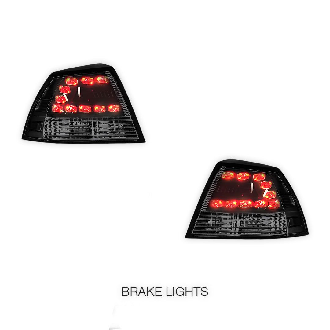Holden Commodore VE Series 1 & 2 Sedan (2006 - 2013) Black LED Tail Lights LH + RH