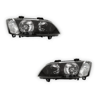 Holden Commodore VE Series 2 (2010 - 2013) Black OEM Style Headlights LH + RH