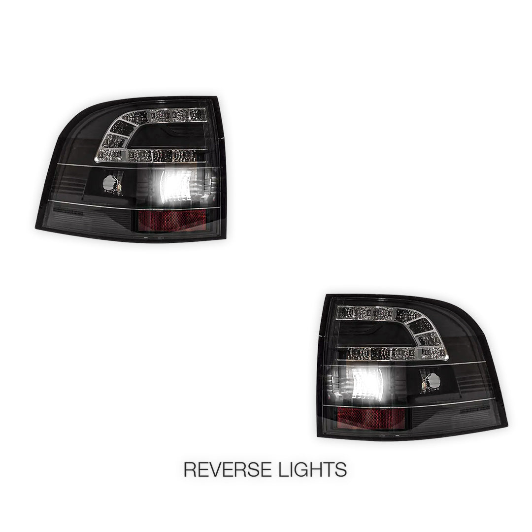 Holden Commodore VE UTE Series 1 & 2 (2007 - 2013) Black LED Tail Lights LH + RH