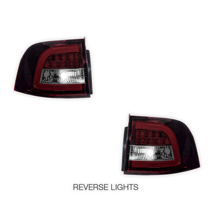 Holden Commodore VE / VF Series 1 Wagon (2006 - 2015) Smoked Red LED Tail Lights LH + RH