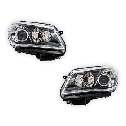 Holden Commodore VF (2013 - 2017) Black OEM Style Headlights LH + RH