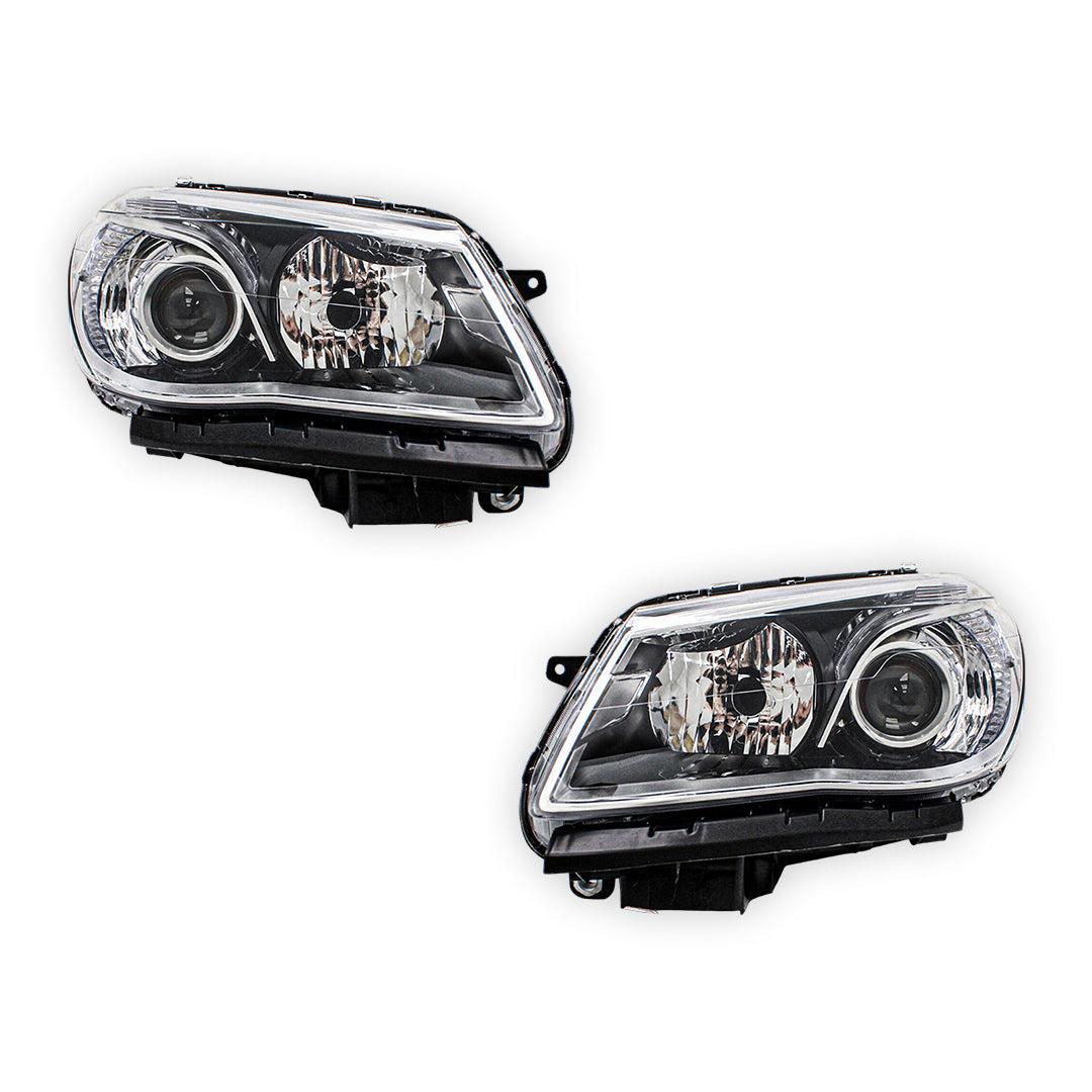 Holden Commodore VF SS SV6 (2013 - 2018) Black OEM Style Headlights LH + RH