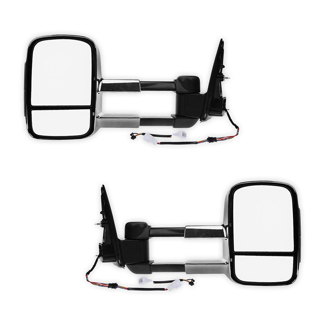 Holden Colorado RC (2008 - 2011) Chrome Extendable Towing Side Mirrors