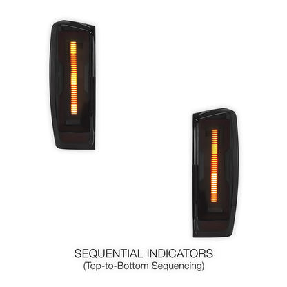 Isuzu D-Max RG (2020 - 2024) Sequential Smoked Black LED Tail Lights LH + RH