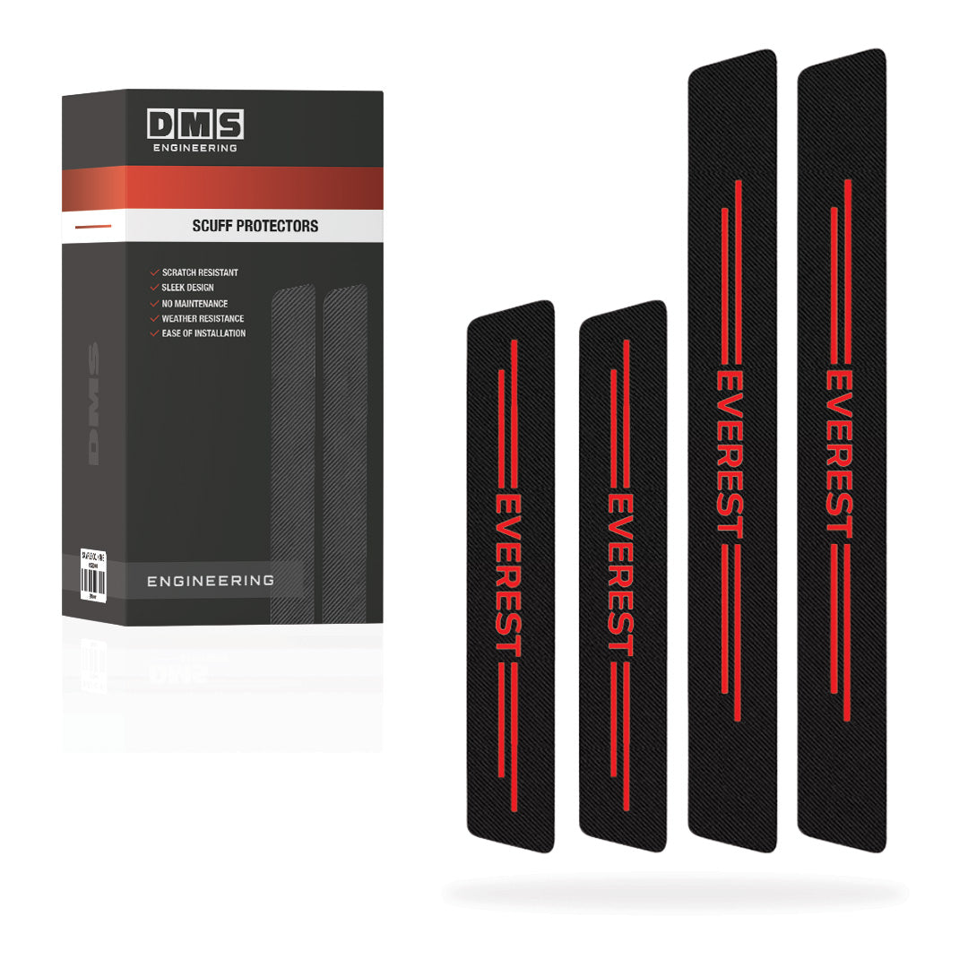 Ford Everest Door Sill Anti-Scratch Scuff Stickers Protector Complete Set